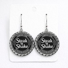 Steak N Shake Restaurant Earrings Lite Weight Comfortable Fast Shipping
