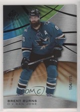 2019-20 Upper Deck SP Game Used Orange Rainbow 104/115 Brent Burns #33 6cq