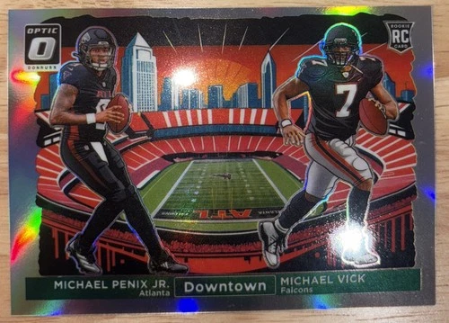 2024 Panini Donruss Optic - Downtown Duos Michael Vick, Michael Penix Jr. #14