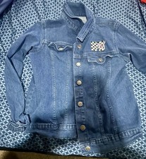 MTV Girl s XL 14/16 Denim Jean Jacket Vintage Style Dark Blue Wash New