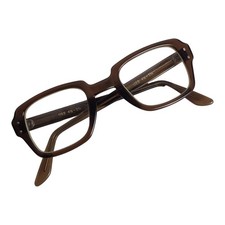 Vintage Military GI Issue USS 4 1/2 - 5 3/4 Eyeglasses Frames Only Brown 48-24mm