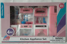 Just Pretending Learn Grow Play Kitchen Appliance 4-Piece Set Pink NEW
