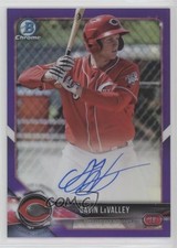 2018 Bowman Chrome Prospect Purple Refractor /250 Gavin LaValley Auto y5m