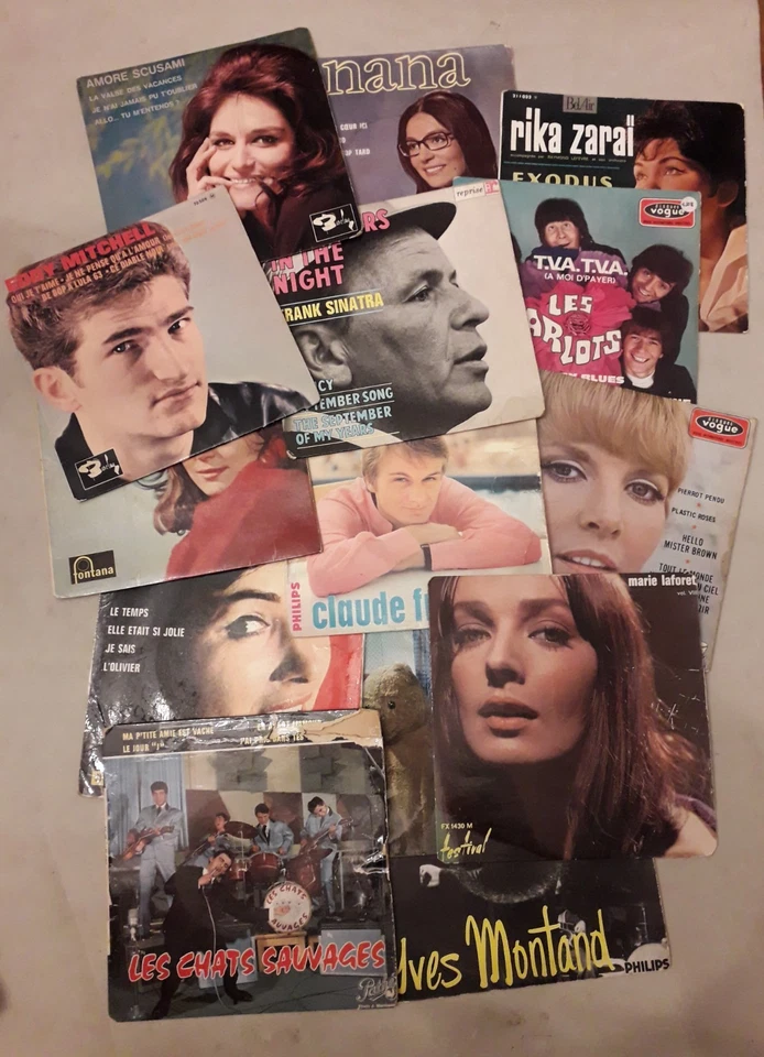 Gros lot Disques Vinyles Ep 45T Années 60 - Photo 3/3