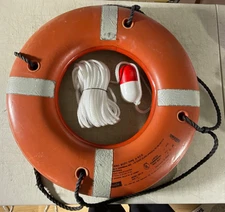Jim Buoy Model JBX-24 Life Ring 24" US Coast Guard Approved with 60’ line