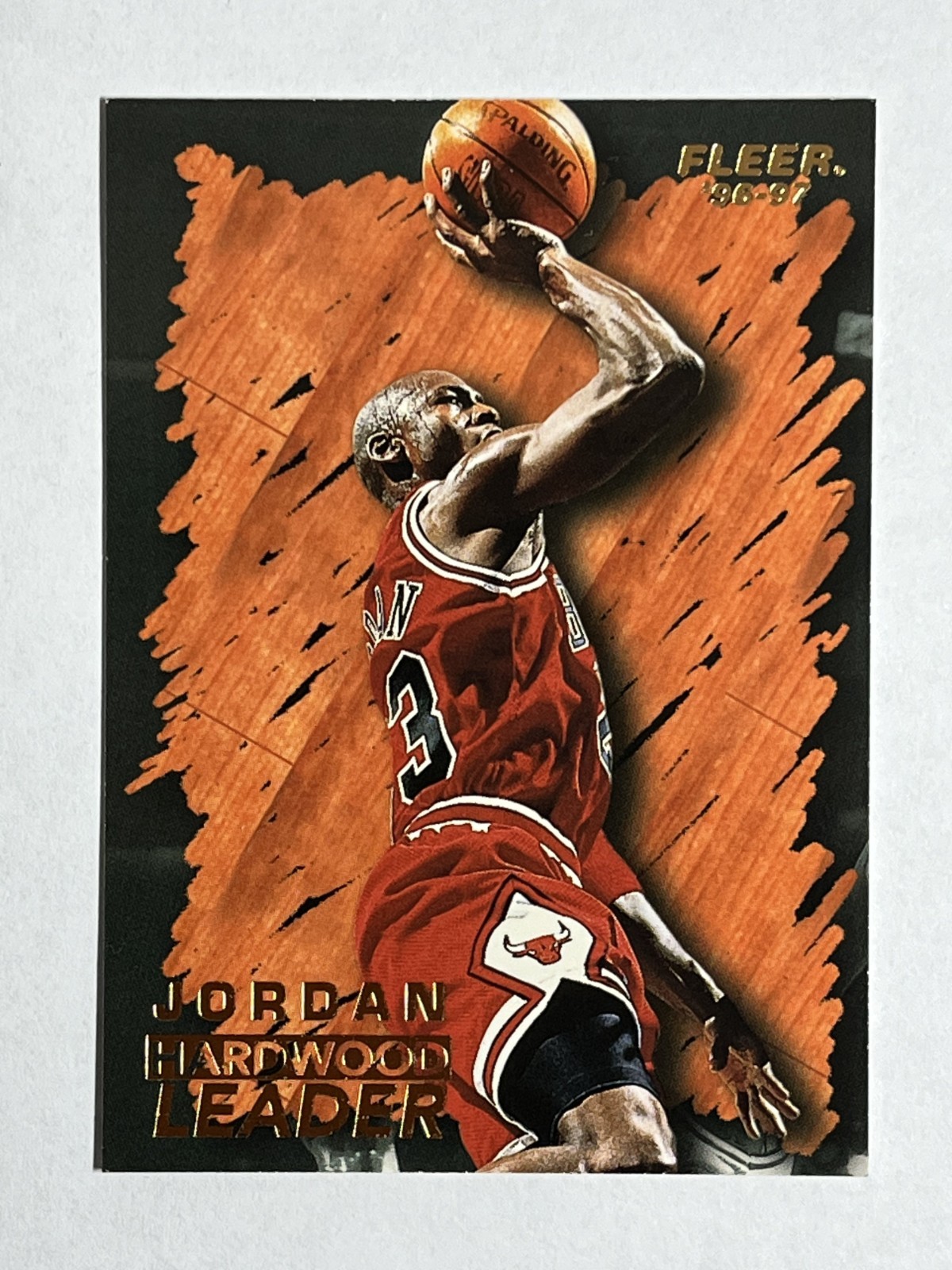 1996 FLEER MICHAEL JORDAN #123 HARDWOOD LEADER