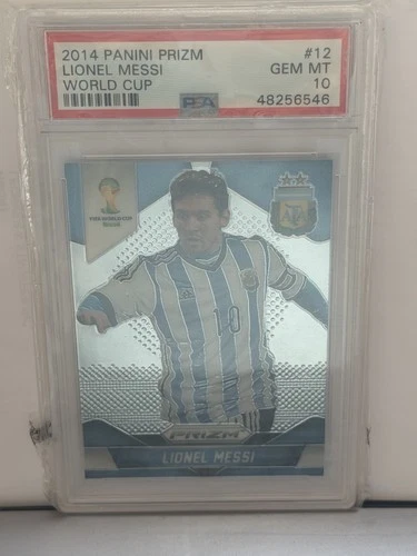 2014 Panini Prizm World Cup Soccer #12 Lionel Messi Argentina PSA 10 GEM MINT