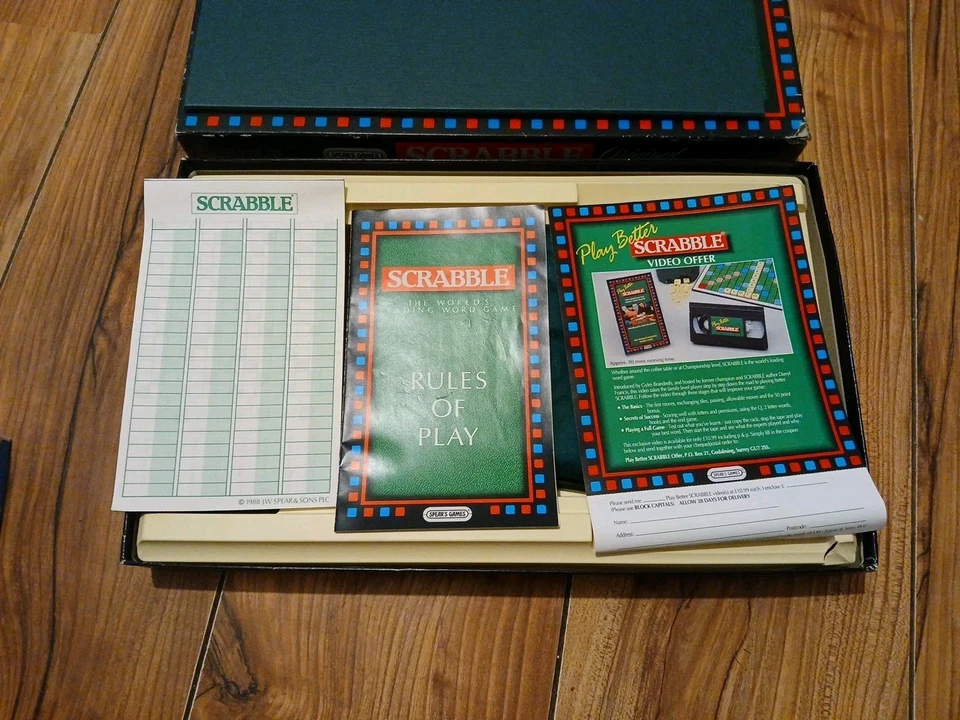 Scrabble Original Board Game Vintage By Spear's Games 1988 Complete Lovely Xmas - Image 3 of 4