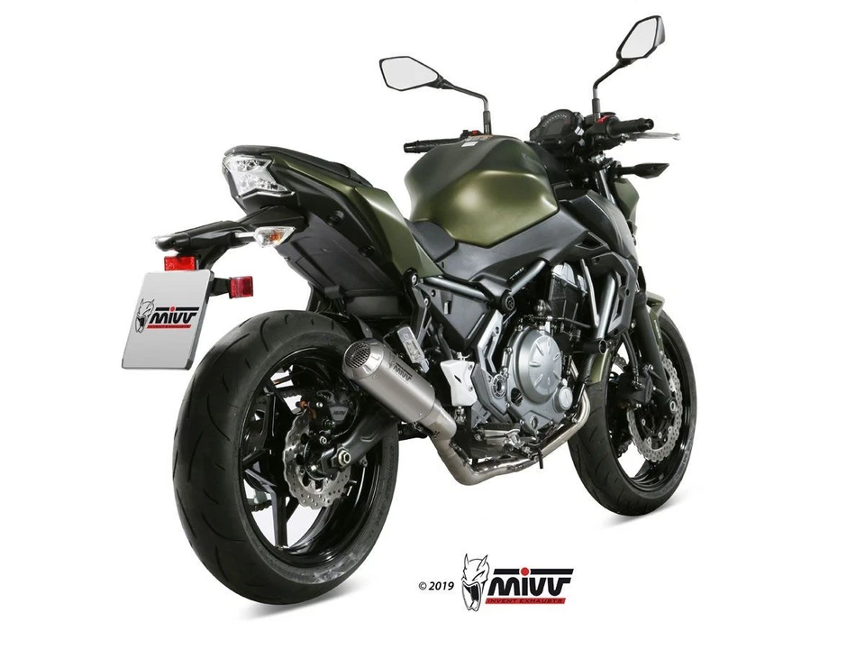 SCARICO COMPLETO 2X1 MIVV MK3 ACCIAIO INOX PER KAWASAKI Z 650 2017-2023 - Immagine 4 di 4