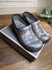 DANSKO LT Pro Prism Metallic Patent Leather Clog Shoes US 8.5 M EUR 38 Worn Once