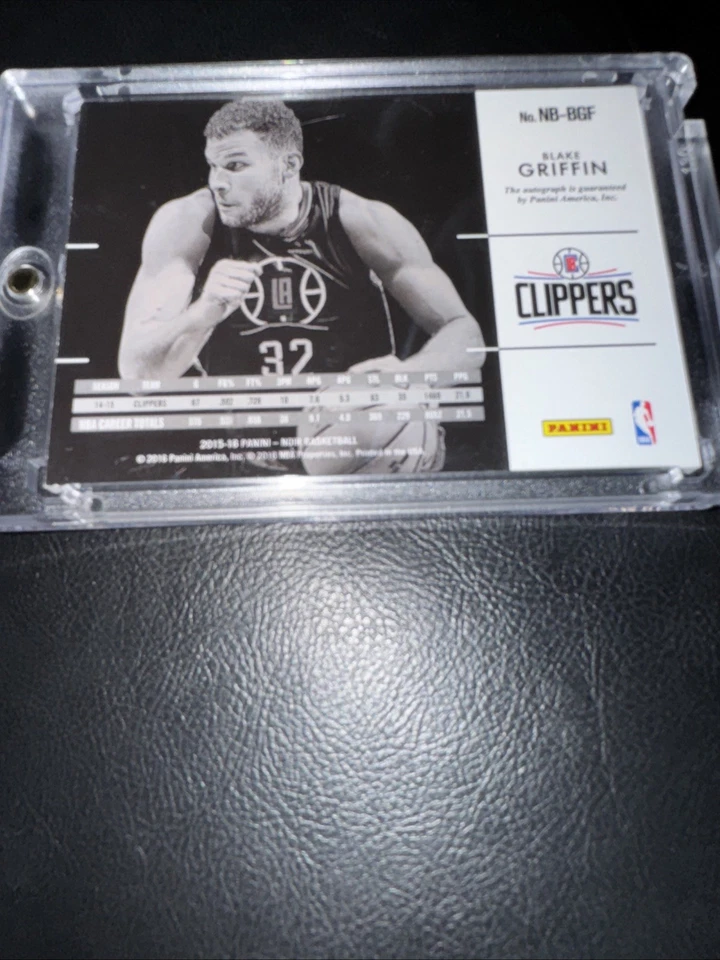 2015–16 Panini Noir цвет Blake Griffin No19/35 машинки для стрижки с автографом - Изображение 2 из 2
