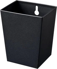 Black Narrow Wall Mount Beer Bottle Cap Catcher Bucket Stainless Steel 