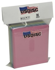 400 manchons en plastique USDISC, double face 2 disques (multicolore)