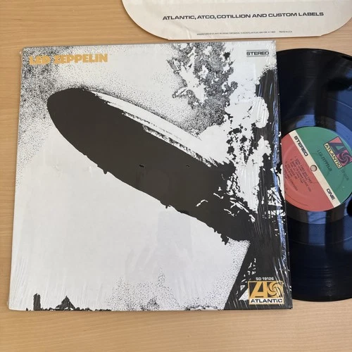 1970s Led Zeppelin Debut In Shrink LP US Press Complete W/OG Sleeve Atlantic VG+