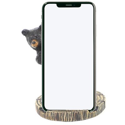 AMAJY Cell Phone Stand in Whimsical Peeking Bear Design - Phone Dock, Holder (Ma