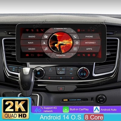 12.3'' 2K Autoradio Für 2 Din Ford Transit Custom 2018-2023 Android SWC Carplay