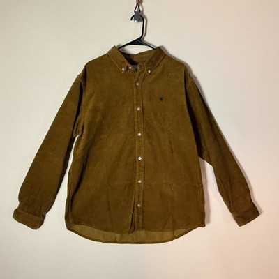 Carhartt Work in Progress Brown Cord Corduroy Button Down Shirt Jacket Men's XL