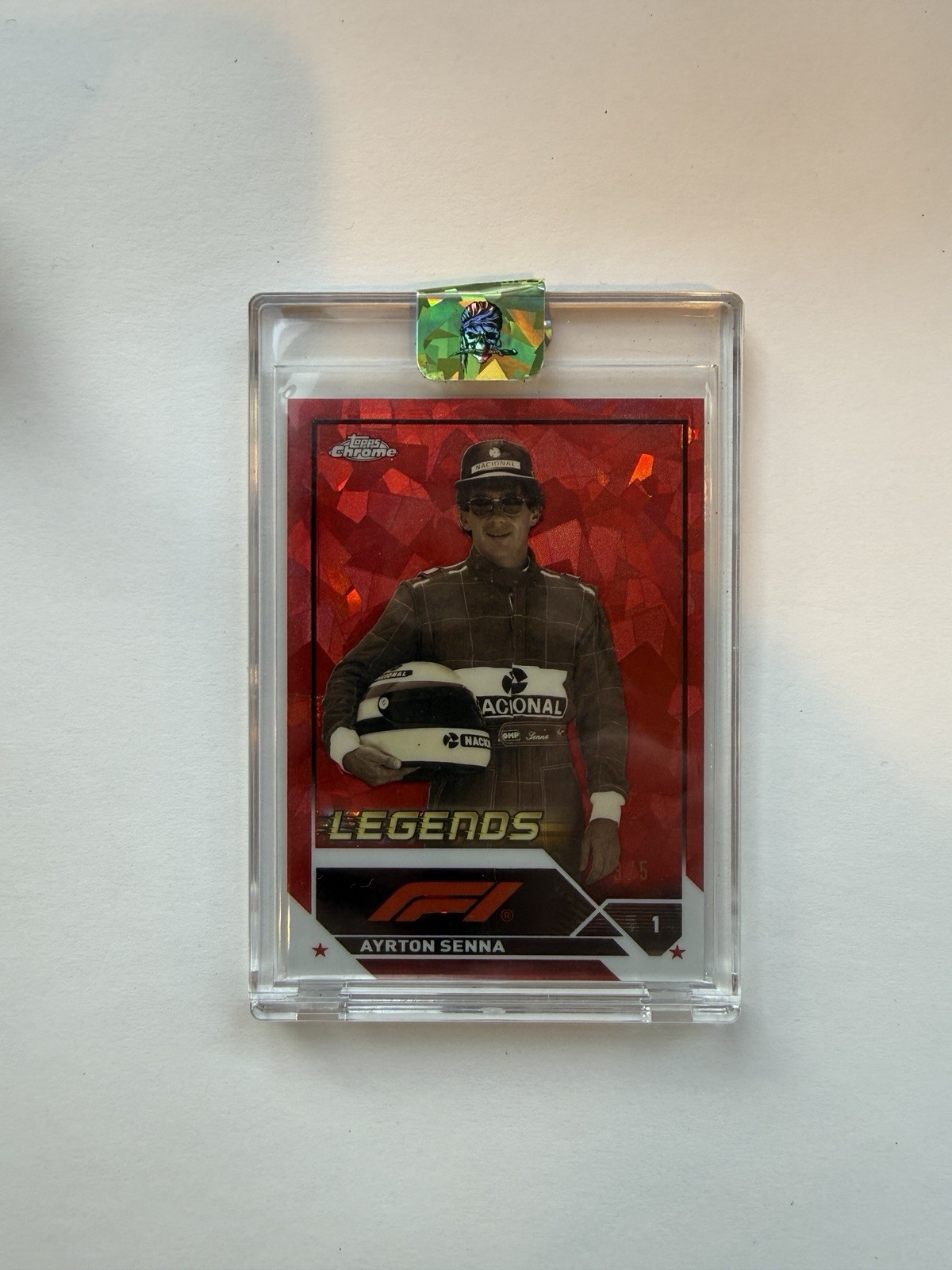 2023 Topps Chrome Ayrton Senna /5 198 1ST YEAR RED Sapphire F1 Formula 1