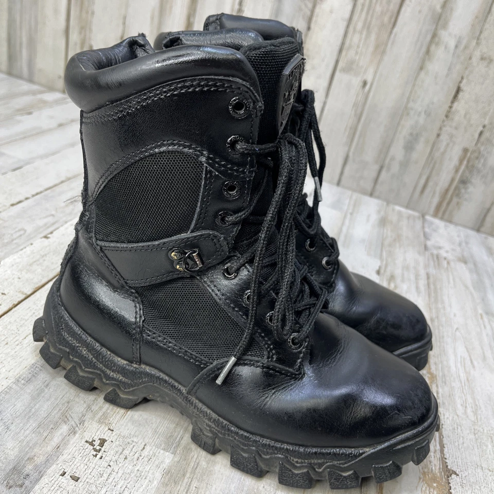 Rocky 2173 Botas negras impermeables con cremallera Alpha Force de 8" Talla 6W P253567. OSR Foto 2 de 4