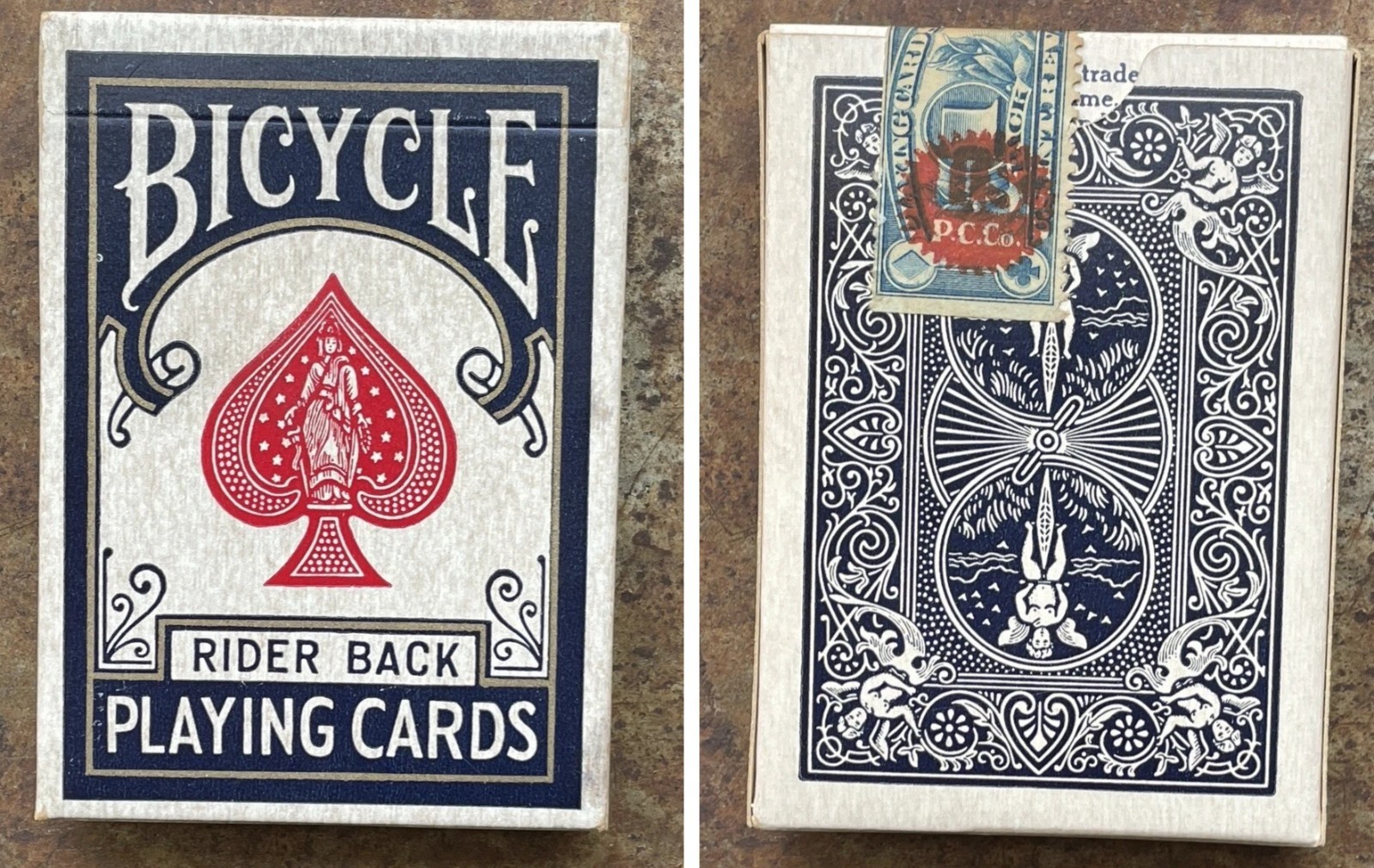 Rider Back Playing Cards, Nib, Blue