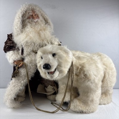 Beaver Valley Polar Bear And Stone Soup Santa Christmas Holiday Figurines