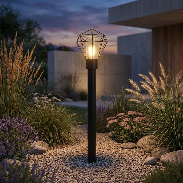 Sockelleuchte Wegelampe AußEnstehleuchte Terrassenlampe Edelstahl Standlampe-image