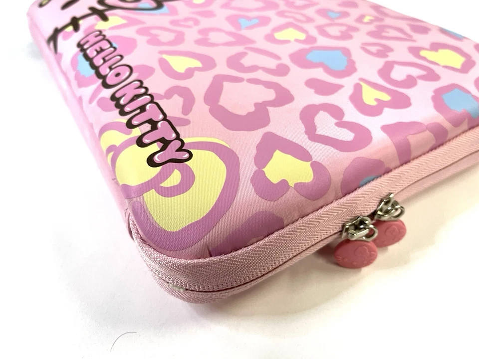 Hello Kitty 12”x9” Tablet Case Korean Exclusive Pink Leopard Heart Print New - Image 3 of 4