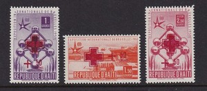Haiti 1958 #B2-3, CB9 MLH Red Cross Overprint