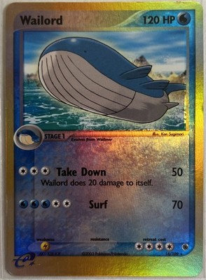 Wailord 14/109 Ruby & Sapphire Pokemon TCG Holo Rare 2003 NM-