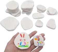 20PCS White Painting Rocks, Medium  Small Irregular Rocks for White20