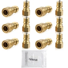 Vinsot 6 Set 1/4" Quick Disconnect Coupler Valve for Carpet Cleaning Wand