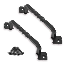 OVOV 2 Pack Barn Door Pull Handle Hardware for Wooden Garden Gate Shed Cabine...