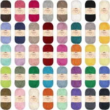 JubileeYarn Bamboo Cotton Sport Yarn - 50g/Skein - Variety Pack - 4 Skeins