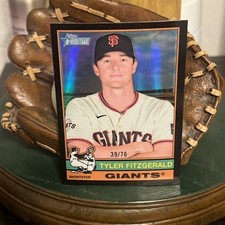 2025 Topps Heritage - Tyler Fitzgerald - Chrome Black Refactor /76 Giants
