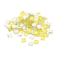110pcs Mosaic Tiles, Micro Glass Tiny Mini Mosaic Tile DIY Hobbies Pale Yellow