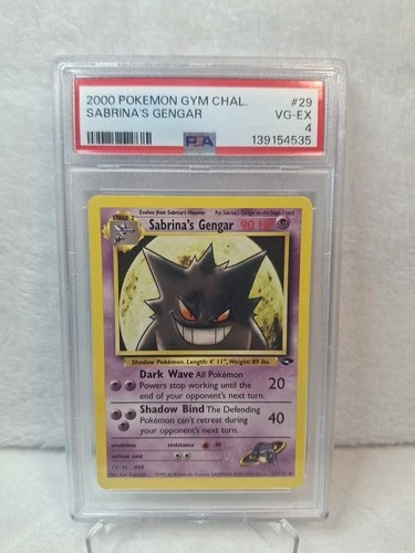 Sabrina’s Gengar Holo PSA 4 – Gym Heroes – Vintage WOTC – Rare Pokémon Card 👻🔥