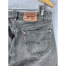 Vintage Levis Jeans Fits 30x28 Gray 501 90s Made in USA Straight Leg Faded
