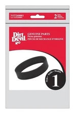 Dirt Devil Style 1 Vacuum Belt (2-Pack), 3157260001, Black