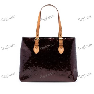 Louis Vuitton LV Monogram Vernis Brentwood Pre-Loved Purple Bag