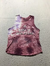 Spiritual Gangster Tank Top Womens L Large Pink Purple Dyed Kick Asana
