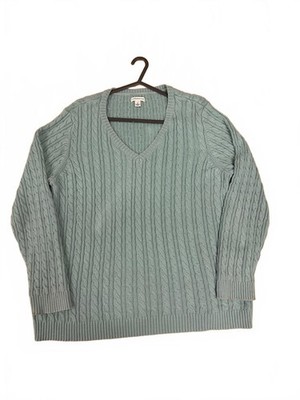 Croft & Barrow Herren XL Pullover mit Zopfmuster und V-Ausschnitt