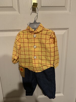 Disney Store Toy Story Sheriff Woody Baby Costume Size 6-12 Months Top Pants