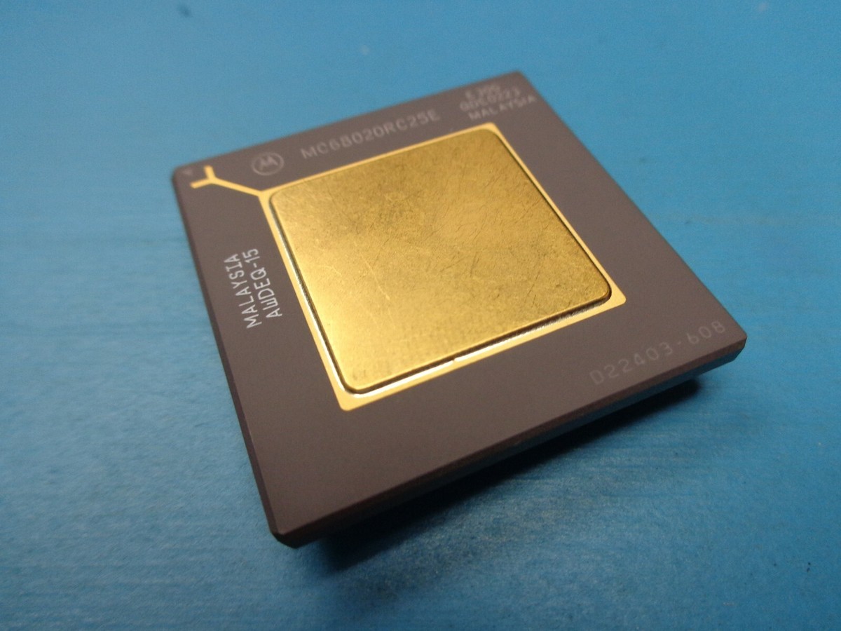 Motorola 68020 Gold Cap CPU MC68020RC25E Microprocessor for