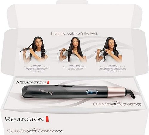 S6606 PIASTRA X CAPELLI CON DISPLAY REMINGTON Curl & Straight Confidence 2 IN 1 - Foto 3 di 9