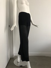 CHANEL Black Sheer Pants Vintage