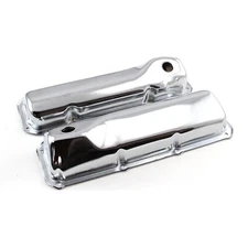 1970-82 FORD MERCURY 351C 400 CLEVELAND CHROME STEEL VALVE COVERS SET