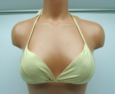 Sauvage Calypso Triangle String Bikini Top Tan Small-Large 259L