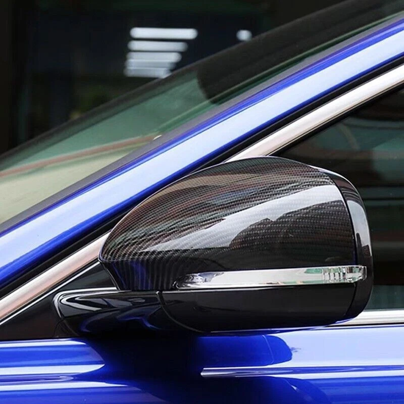 Cubierta de espejo retrovisor lateral de fibra de carbono real para Jaguar XE XEJ 2015-2020 Foto 2 de 4