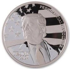 2024 Liberia Donald Trump HR Enhanced Reverse Proof 1 oz Silver Coin