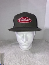 Peterbilt Truck Hat Snap Back Black Dark Grey With Embroidered Patch Preowned